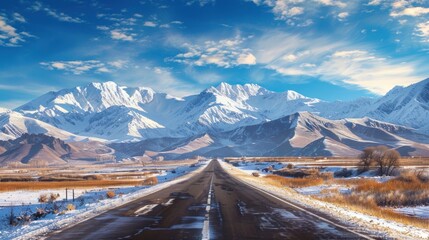 Snowy Mountain Road