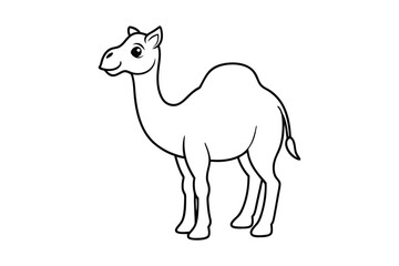 Camel line art vector silhouette 
