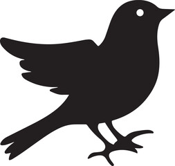 A black bird silhouette Illustration vector .