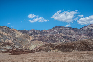 Beautiful Colors of Artist's Palette mountains in Death Valley National Park.