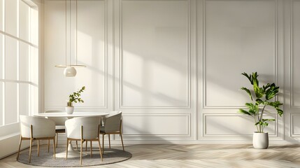 Modern and elegant dining room interior