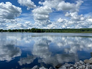clouds over the lake