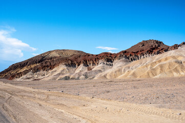 A paved road or highway in Death Valley National Park, California, USA