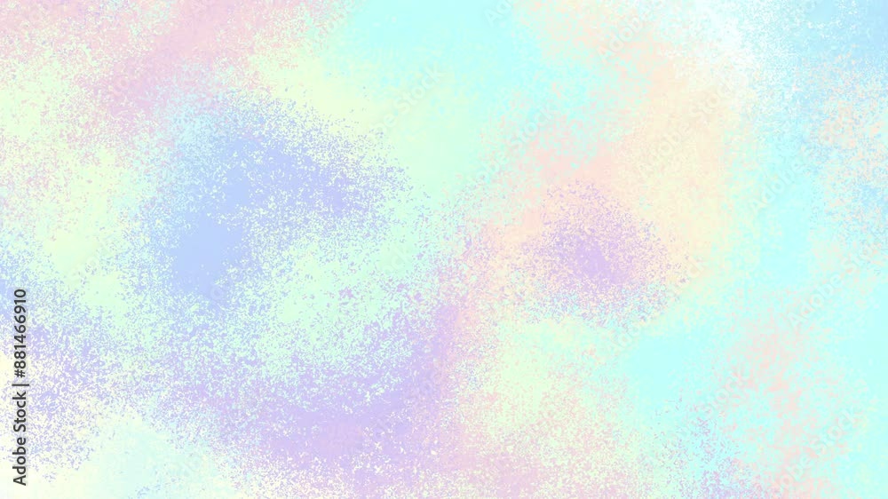 Poster Seamless colorful abstract background with rough grain for loop playback. Dynamic bright splash with grainy grains on black abstract background