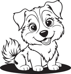 A cute dog Illutration  design vector .