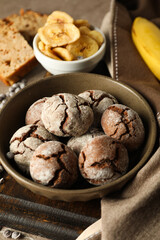 Tasty food with banana, concept of tasty food with banana