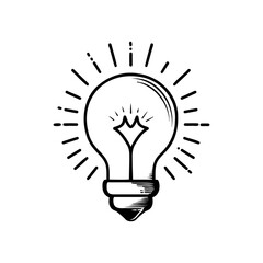 Lamp, bulb, idea icon illutration