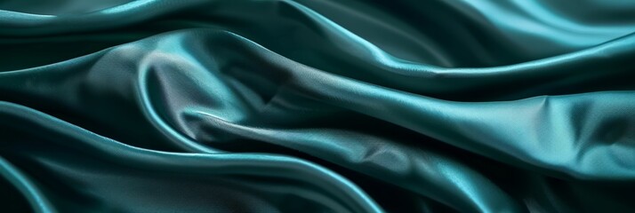 Fototapeta premium Teal fabric background. Abstract background