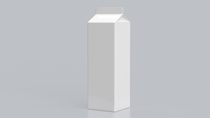 The milk box on Background for food and drink concept 3d rendering.