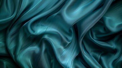 Obraz premium Teal fabric background. Abstract background