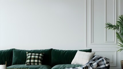 Interior house with simple white background mock-up