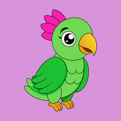Parrot vector art illustration design