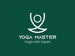 A minimal logo design for yoga studio