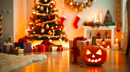 Festive Halloween and Christmas Decorations..