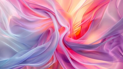 Obraz premium Twisted ribbon background with colorful fluid color effect, with a romantic impression