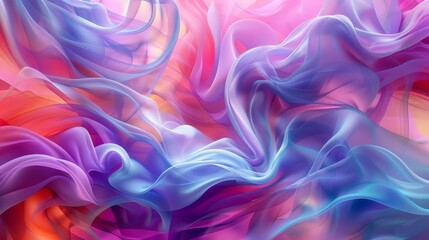 Obraz premium Twisted ribbon background with colorful fluid color effect, with a romantic impression