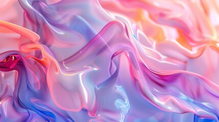 Obraz premium Twisted ribbon background with colorful fluid color effect, with a romantic impression