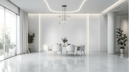 Interior of modern and elegant dining room