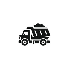 Dump truck icon vector. EPS 10 editable vector