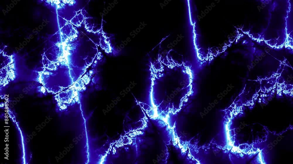 Fototapete blue energy light strings or waves background with flares and backlighting. usable as future modern 
