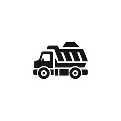 Dump truck icon vector. EPS 10 editable vector