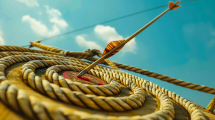 Obraz premium Focused Accuracy: Mastering Precision in Target Games