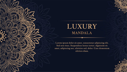 Luxury mandala background with golden arabesque pattern arabic islamic decorative mandala