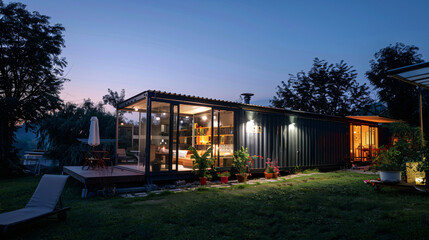 Stylish Home Decor with Warm Lighting, Cozy Residential Interior