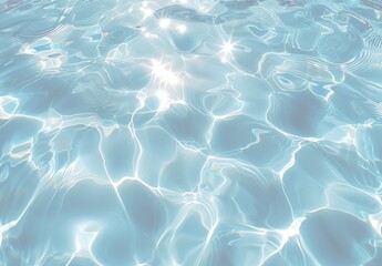 水の波紋 水色のプールの背景