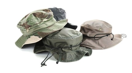 Boonie Hats on White Background