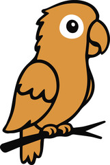 A cut parrot vector art 