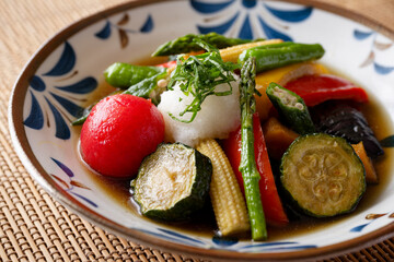 夏野菜の揚げびたし