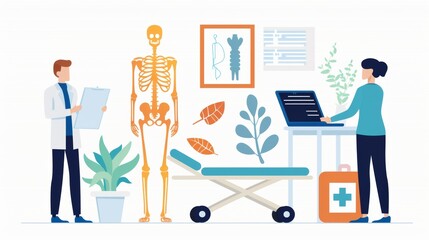 Guided Steps: Infographic Illustration of Post-Surgery Knee Rehabilitation Process