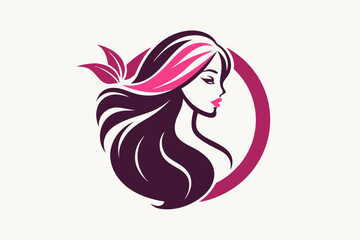 Fashion logo design silhouette vector art illustration