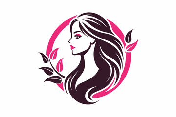 Fashion logo design silhouette vector art illustration