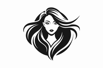 Fashion logo design silhouette vector art illustration