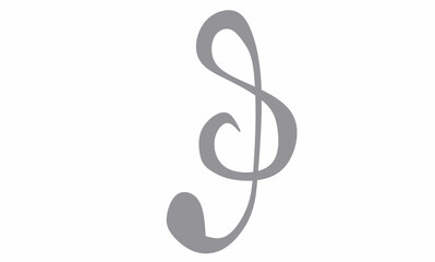 Music note icon, note icon vector, in flat style on white background.