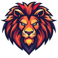 Obraz premium Creative Esport vector logo lion on white background, Generate AI.