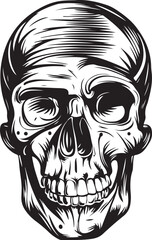 Skull silhouette Illustration vector .