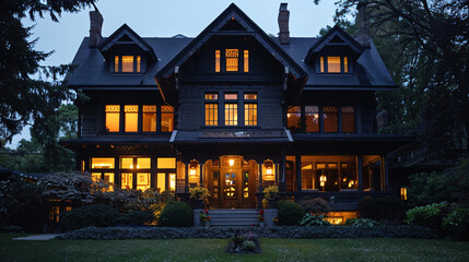 Brightly Lit Home for Marriage Celebration, Event Decoration Concept