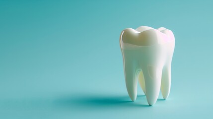 3D Illustration of a Tooth with Medical Background