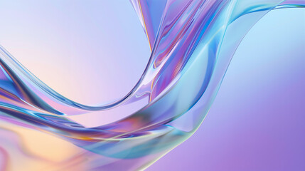 Naklejka premium refraction of light through glass organic forms