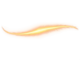 Destello de luz o flare en forma de línea, PNG.