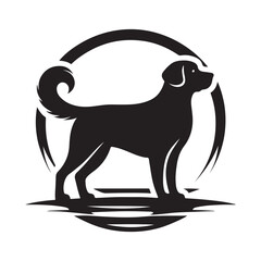 vector silhouette dog