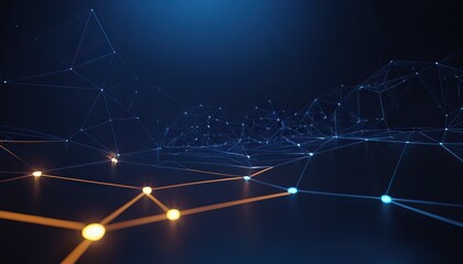 Abstract digital background Big data visualization Network connection structure Science background 3D rendering