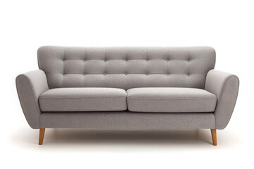 Fototapeta premium grey sofa isolated on a white background.