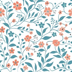 seamless background with flowers pattern 