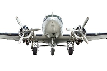 Airplane on white background.