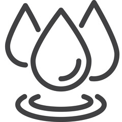 Water outline icon on white background
