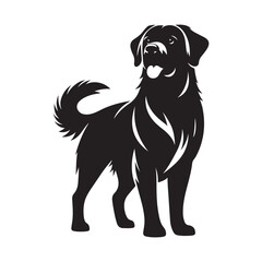 vector silhouette dog
